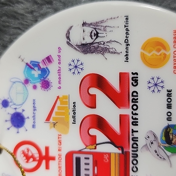2022 What a  Year!! Highlights for 2022 in one ornament. New. - Picture 4 of 6